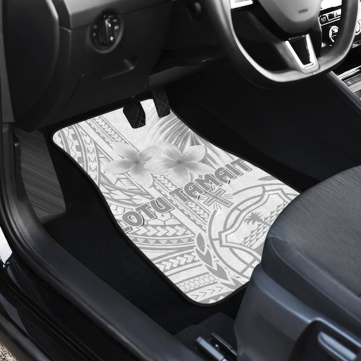 Samoa White Sunday Car Mats Manuia le Aso Sa o Tamaiti Polynesian Plumeria - Wonder Print Shop