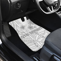 Samoa White Sunday Car Mats Manuia le Aso Sa o Tamaiti Polynesian Plumeria - Wonder Print Shop