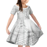 Samoa White Sunday Family Matching Mermaid Dress and Hawaiian Shirt Manuia le Aso Sa o Tamaiti Polynesian Plumeria - Wonder Print Shop