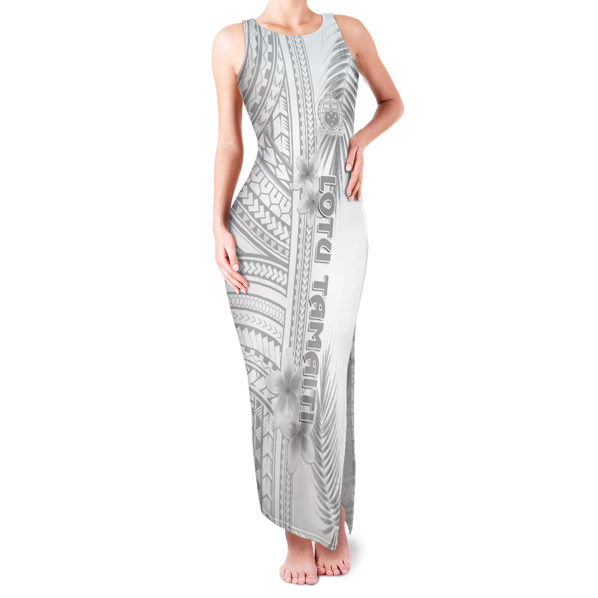 Samoa White Sunday Family Matching Tank Maxi Dress and Hawaiian Shirt Manuia le Aso Sa o Tamaiti Polynesian Plumeria - Wonder Print Shop