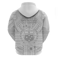 Samoa White Sunday Hoodie Manuia le Aso Sa o Tamaiti Polynesian Plumeria - Wonder Print Shop
