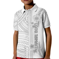 Samoa White Sunday Kid Polo Shirt Manuia le Aso Sa o Tamaiti Polynesian Plumeria - Wonder Print Shop