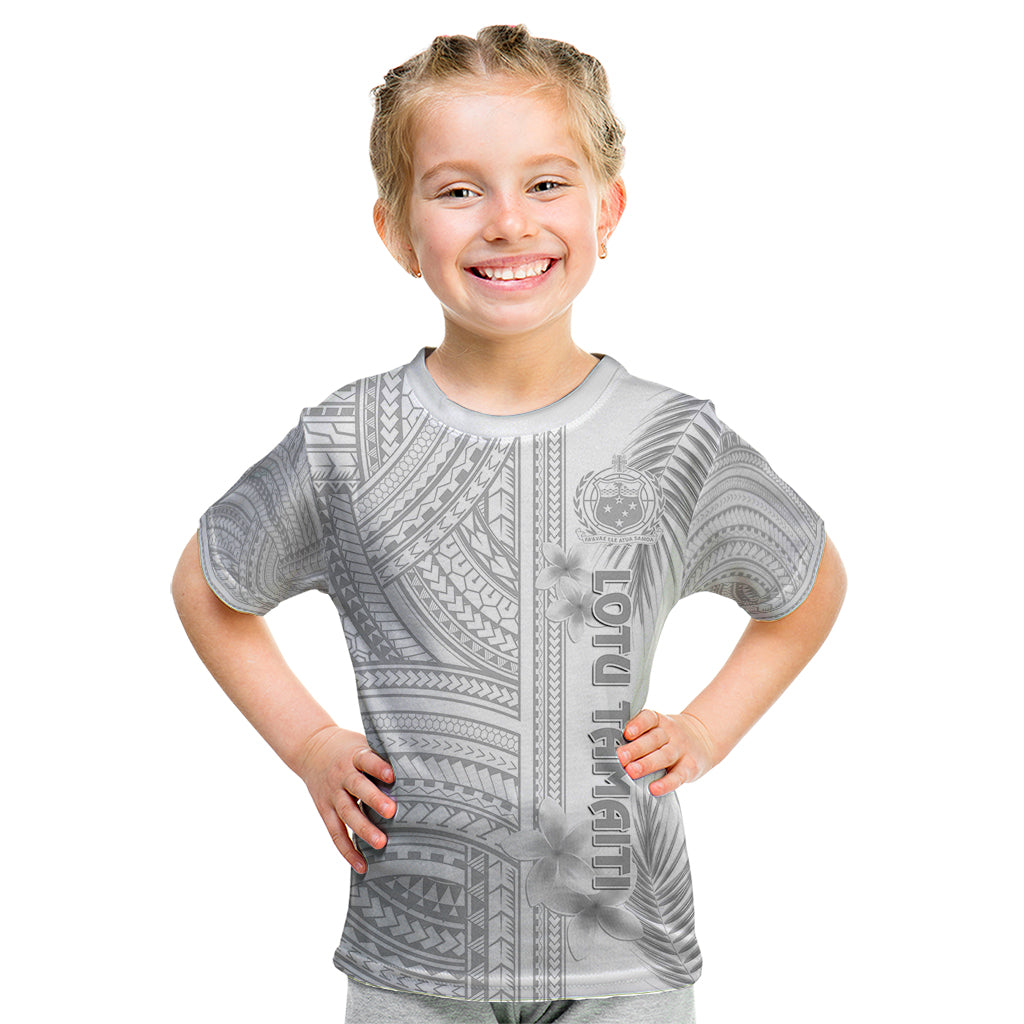 Samoa White Sunday Kid T Shirt Manuia le Aso Sa o Tamaiti Polynesian Plumeria - Wonder Print Shop