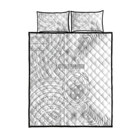 Samoa White Sunday Quilt Bed Set Manuia le Aso Sa o Tamaiti Polynesian Plumeria - Wonder Print Shop
