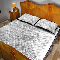 Samoa White Sunday Quilt Bed Set Manuia le Aso Sa o Tamaiti Polynesian Plumeria - Wonder Print Shop