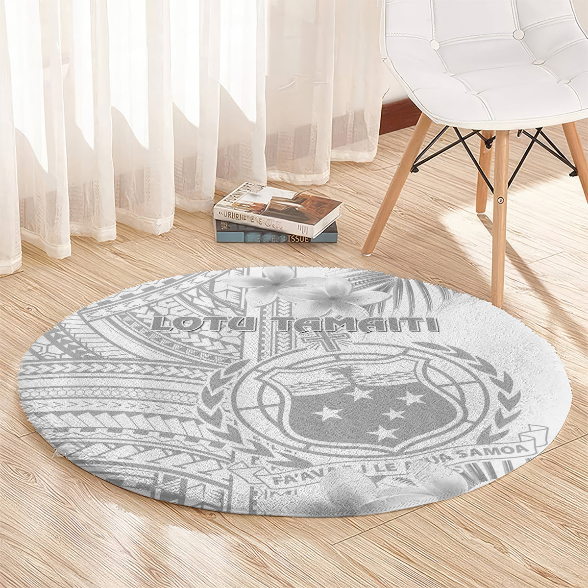 samoa-white-sunday-round-carpet-manuia-le-aso-sa-o-tamaiti-polynesian-plumeria