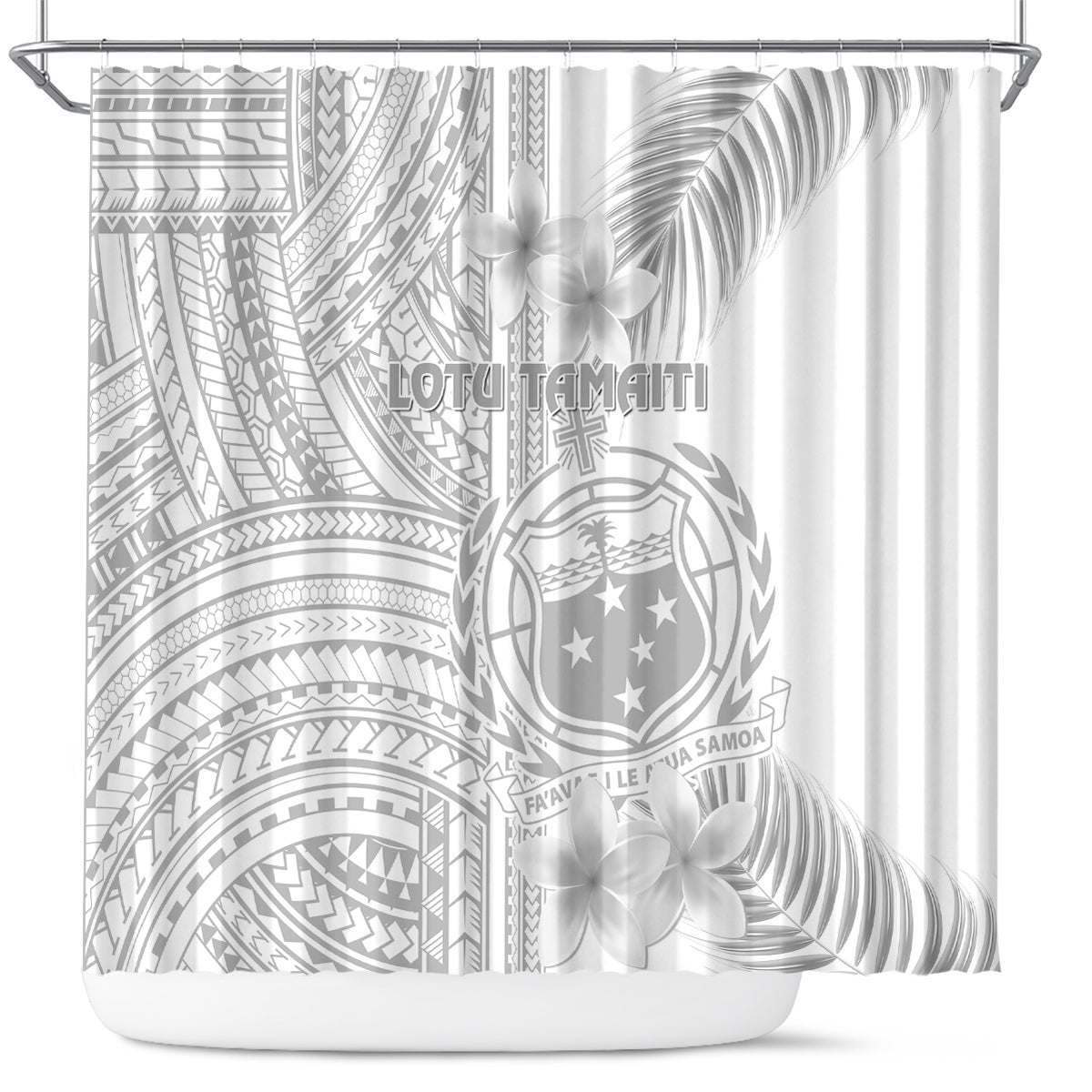 samoa-white-sunday-shower-curtain-manuia-le-aso-sa-o-tamaiti-polynesian-plumeria