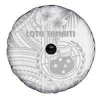 Samoa White Sunday Spare Tire Cover Manuia le Aso Sa o Tamaiti Polynesian Plumeria - Wonder Print Shop