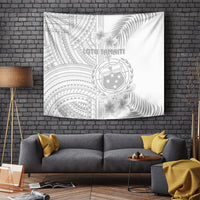 Samoa White Sunday Tapestry Manuia le Aso Sa o Tamaiti Polynesian Plumeria - Wonder Print Shop