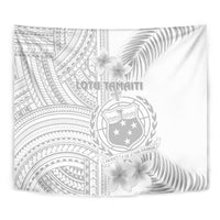 Samoa White Sunday Tapestry Manuia le Aso Sa o Tamaiti Polynesian Plumeria - Wonder Print Shop