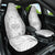 Personalised Samoa White Sunday Car Seat Cover Manuia le Aso Sa o Tamaiti Polynesian Plumeria - Wonder Print Shop