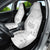 Personalised Samoa White Sunday Car Seat Cover Manuia le Aso Sa o Tamaiti Polynesian Plumeria - Wonder Print Shop