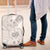 Personalised Samoa White Sunday Luggage Cover Manuia le Aso Sa o Tamaiti Polynesian Plumeria - Wonder Print Shop