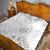 Personalised Samoa White Sunday Quilt Manuia le Aso Sa o Tamaiti Polynesian Plumeria - Wonder Print Shop