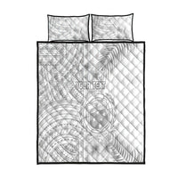 Personalised Samoa White Sunday Quilt Bed Set Manuia le Aso Sa o Tamaiti Polynesian Plumeria - Wonder Print Shop
