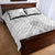Personalised Samoa White Sunday Quilt Bed Set Manuia le Aso Sa o Tamaiti Polynesian Plumeria - Wonder Print Shop