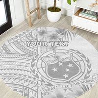 personalised-samoa-white-sunday-round-carpet-manuia-le-aso-sa-o-tamaiti-polynesian-plumeria