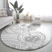 personalised-samoa-white-sunday-round-carpet-manuia-le-aso-sa-o-tamaiti-polynesian-plumeria