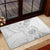 Personalised Samoa White Sunday Rubber Doormat Manuia le Aso Sa o Tamaiti Polynesian Plumeria - Wonder Print Shop
