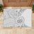 Personalised Samoa White Sunday Rubber Doormat Manuia le Aso Sa o Tamaiti Polynesian Plumeria - Wonder Print Shop