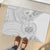 Personalised Samoa White Sunday Rubber Doormat Manuia le Aso Sa o Tamaiti Polynesian Plumeria - Wonder Print Shop