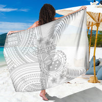 Personalised Samoa White Sunday Sarong Manuia le Aso Sa o Tamaiti Polynesian Plumeria - Wonder Print Shop