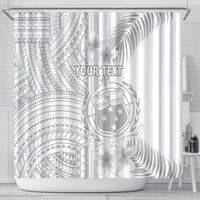 personalised-samoa-white-sunday-shower-curtain-manuia-le-aso-sa-o-tamaiti-polynesian-plumeria