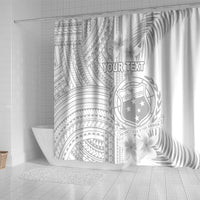 personalised-samoa-white-sunday-shower-curtain-manuia-le-aso-sa-o-tamaiti-polynesian-plumeria