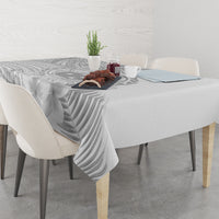 Personalised Samoa White Sunday Tablecloth Manuia le Aso Sa o Tamaiti Polynesian Plumeria - Wonder Print Shop