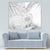 Personalised Samoa White Sunday Tapestry Manuia le Aso Sa o Tamaiti Polynesian Plumeria - Wonder Print Shop