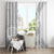 Personalised Samoa White Sunday Window Curtain Manuia le Aso Sa o Tamaiti Polynesian Plumeria - Wonder Print Shop