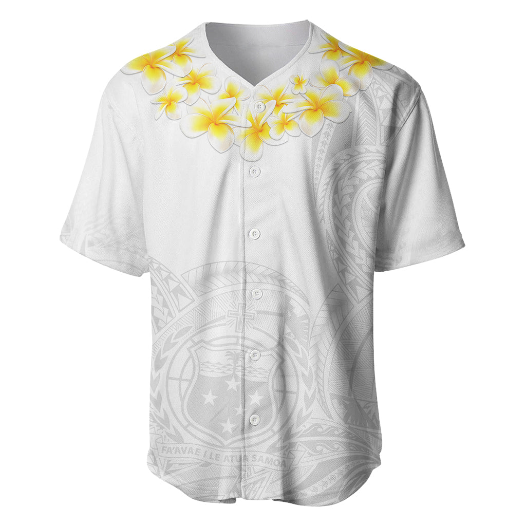 Samoa White Sunday Baseball Jersey Lotu Tamaiti 2023 With Coat Of Arms - Wonder Print Shop