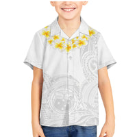 Samoa White Sunday Family Matching Mermaid Dress and Hawaiian Shirt Lotu Tamaiti 2023 With Coat Of Arms - Wonder Print Shop