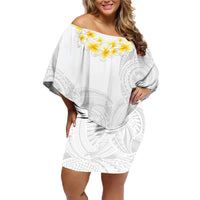 Samoa White Sunday Family Matching Off Shoulder Short Dress and Hawaiian Shirt Lotu Tamaiti 2023 With Coat Of Arms - Wonder Print Shop