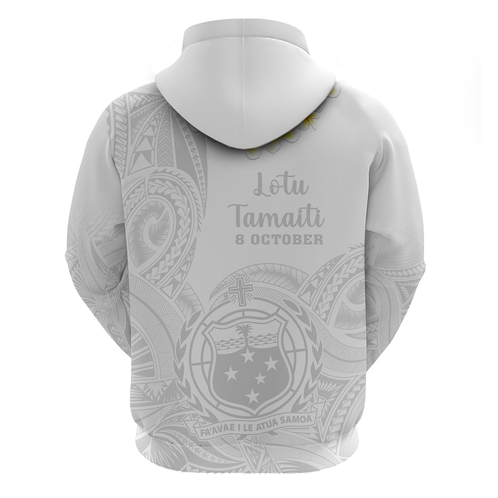 Samoa White Sunday Hoodie Lotu Tamaiti 2023 With Coat Of Arms - Wonder Print Shop