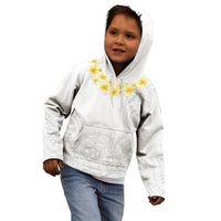 Samoa White Sunday Kid Hoodie Lotu Tamaiti 2023 With Coat Of Arms - Wonder Print Shop