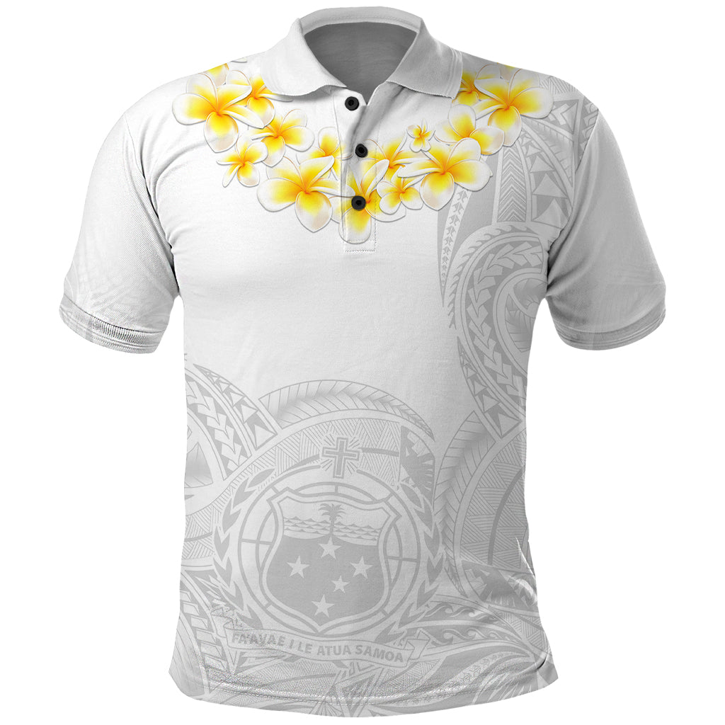 Samoa White Sunday Polo Shirt Lotu Tamaiti 2023 With Coat Of Arms - Wonder Print Shop