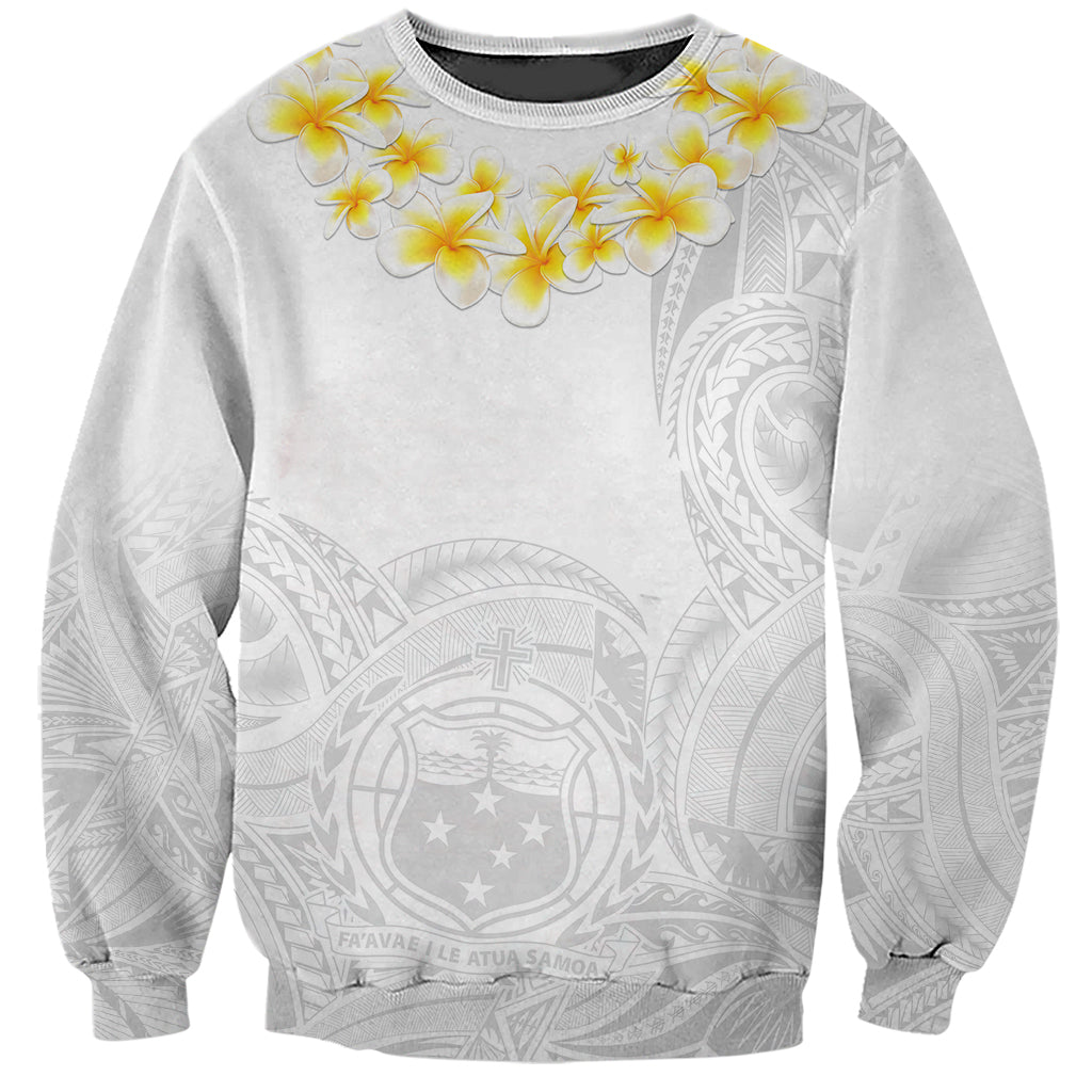 Samoa White Sunday Sweatshirt Lotu Tamaiti 2023 With Coat Of Arms - Wonder Print Shop