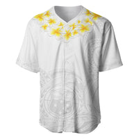 Personalised Samoa White Sunday Baseball Jersey Lotu Tamaiti 2023 With Coat Of Arms - Wonder Print Shop