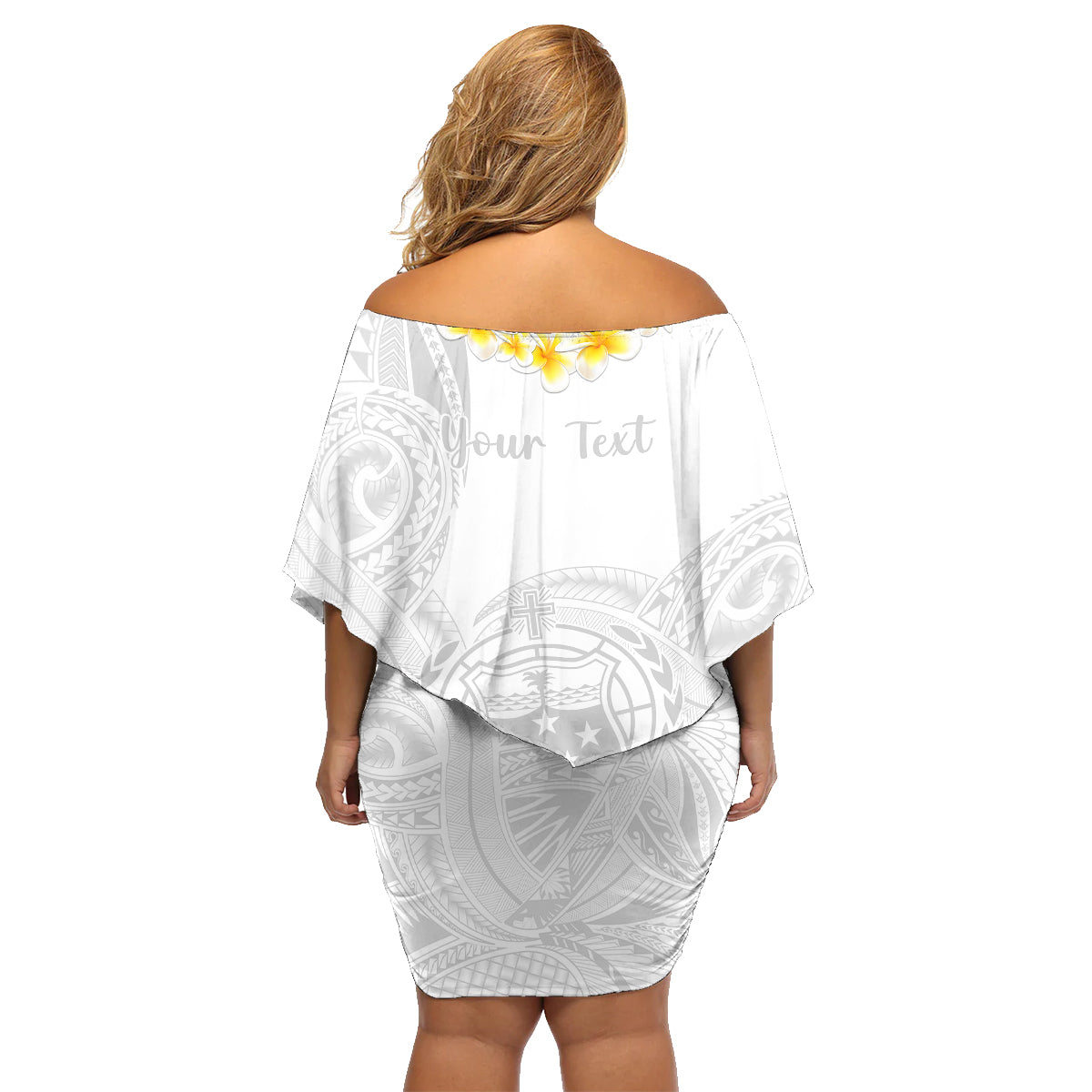 Personalised Samoa White Sunday Family Matching Off Shoulder Short Dress and Hawaiian Shirt Lotu Tamaiti 2023 With Coat Of Arms - Wonder Print Shop
