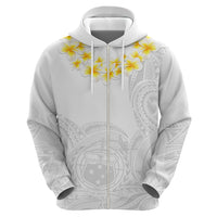 Personalised Samoa White Sunday Hoodie Lotu Tamaiti 2023 With Coat Of Arms - Wonder Print Shop