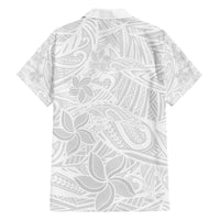 Polynesia White Sunday Hawaiian Shirt Polynesian Pattern With Tropical Flowers - Wonder Print Shop