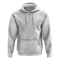 Polynesia White Sunday Hoodie Polynesian Pattern With Tropical Flowers - Wonder Print Shop