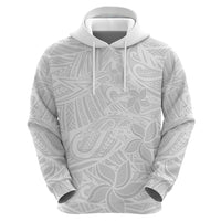 Polynesia White Sunday Hoodie Polynesian Pattern With Tropical Flowers - Wonder Print Shop