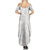 Polynesia White Sunday Summer Maxi Dress Polynesian Pattern With Tropical Flowers - Wonder Print Shop