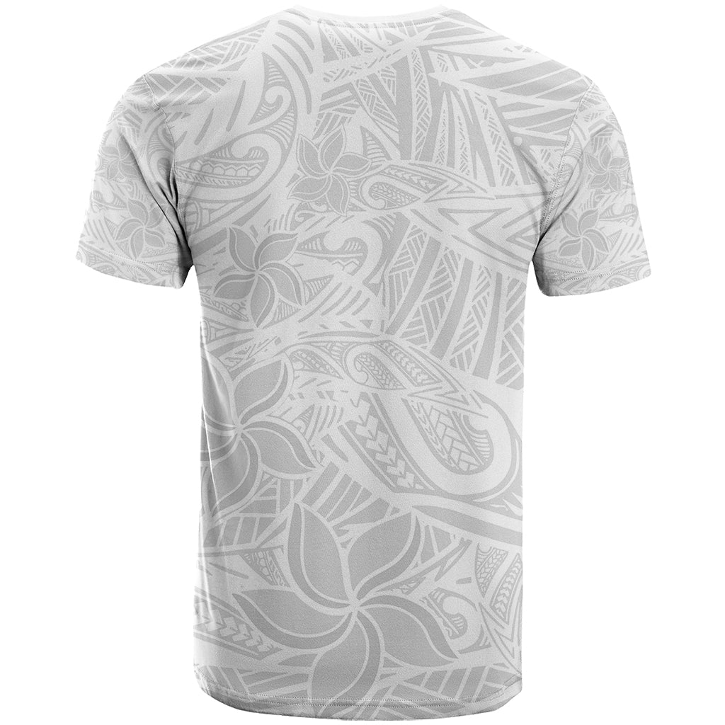 Polynesia White Sunday T Shirt Polynesian Pattern With Tropical Flowers - Wonder Print Shop