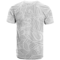 Polynesia White Sunday T Shirt Polynesian Pattern With Tropical Flowers - Wonder Print Shop