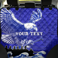 Personalised American Samoa Fautasi Race Back Car Seat Cover Eagle With Polynesian Pattern - Wonder Print Shop