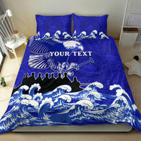 Personalised American Samoa Fautasi Race Bedding Set Eagle With Polynesian Pattern - Wonder Print Shop