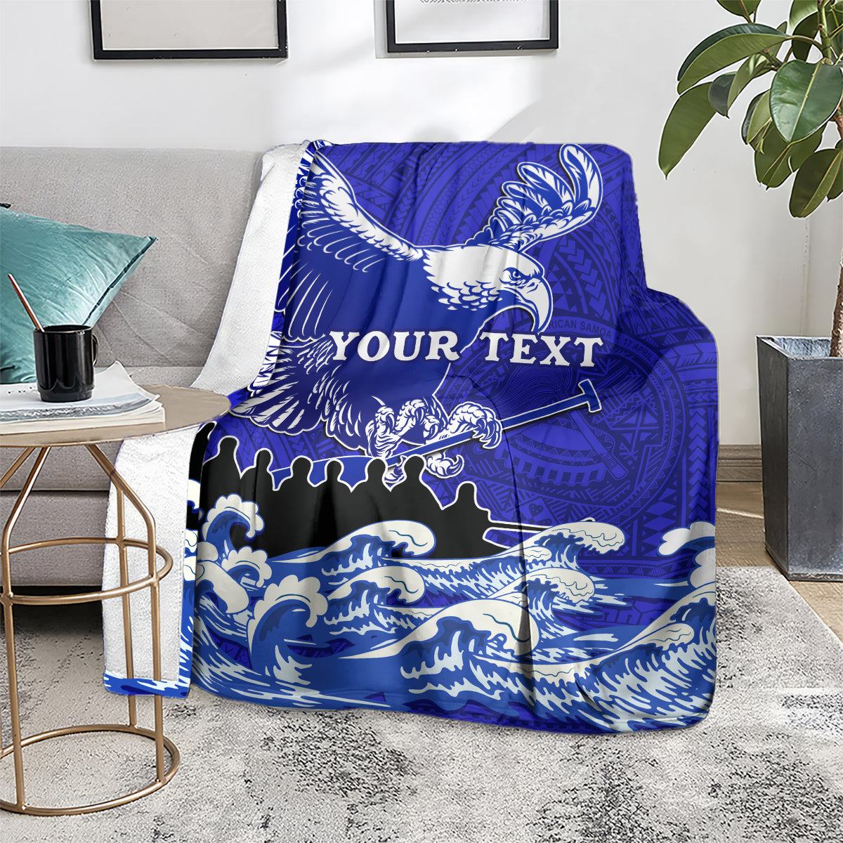personalised-american-samoa-fautasi-race-blanket-eagle-with-polynesian-pattern